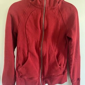 Lululemon scuba hoodie in dark red/burgundy size 6